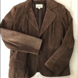 Womens brown suede blazer, XL